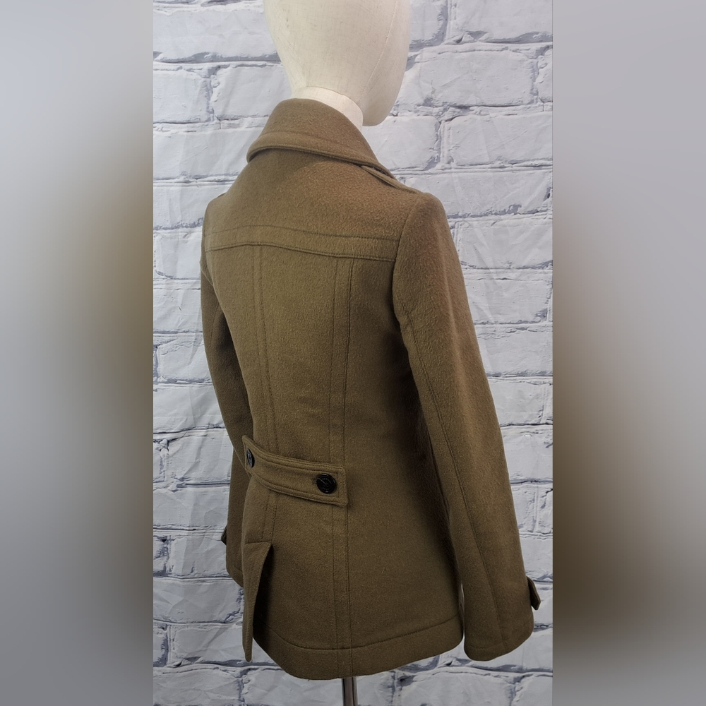 Burberry Women's Pea Coat Winter Jacket Wool Toggle Duffle Double Breasted 2 US - Picture 13 of 16